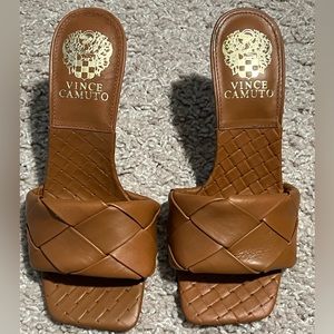 Vince Camuto Barn Brown Malaga Nappa Sandals